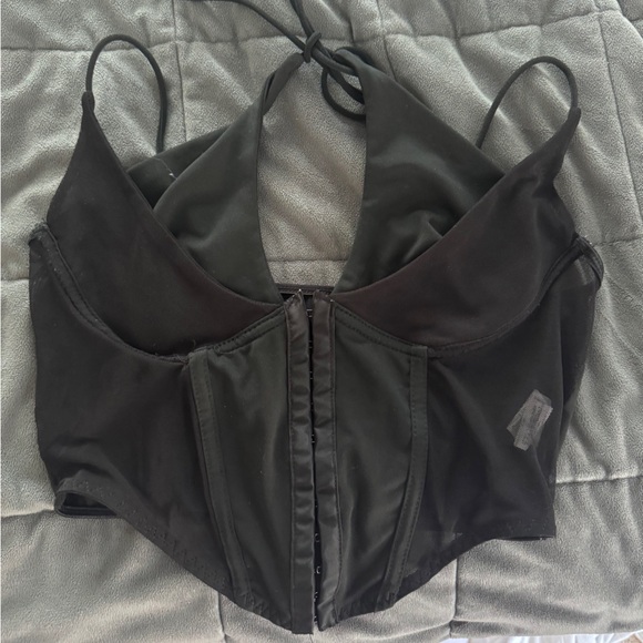 SHEIN Black Halter and Corset Top - Picture 1 of 3